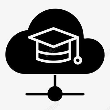 Mortarboard76学校实心图标图标