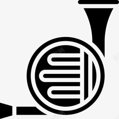 法国喇叭乐器9字形图标图标