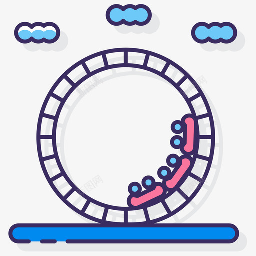 过山车马戏团87线性颜色图标svg_新图网 https://ixintu.com 线性 过山车 颜色 马戏团