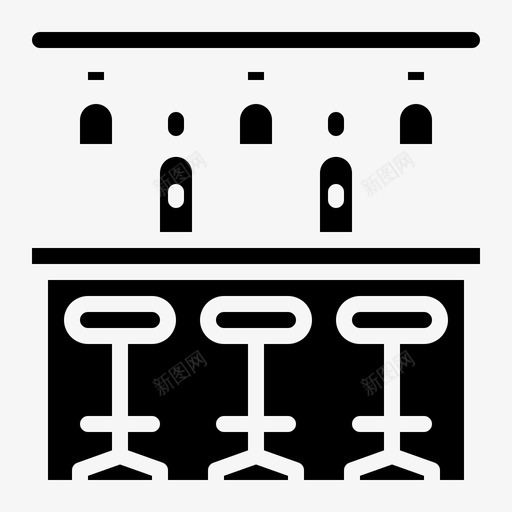 酒吧酒饮料图标svg_新图网 https://ixintu.com 玻璃杯 酒吧 餐厅 饮料