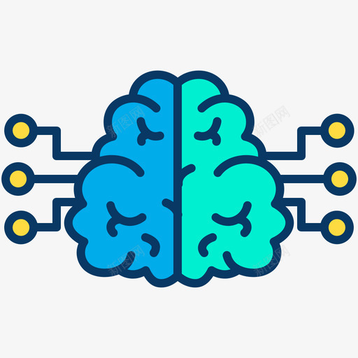 大脑机器人10线性颜色图标svg_新图网 https://ixintu.com 大脑 机器人 线性 颜色
