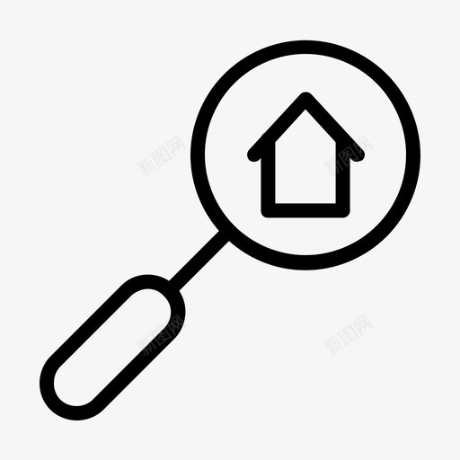 搜索购买家图标svg_新图网 https://ixintu.com 在线 房地产 房子 搜索 放大镜 概述 购买