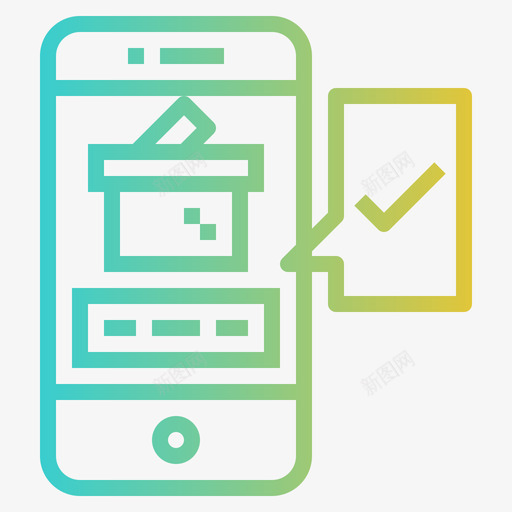 智能手机选举7梯度图标svg_新图网 https://ixintu.com 手机 智能 梯度 选举