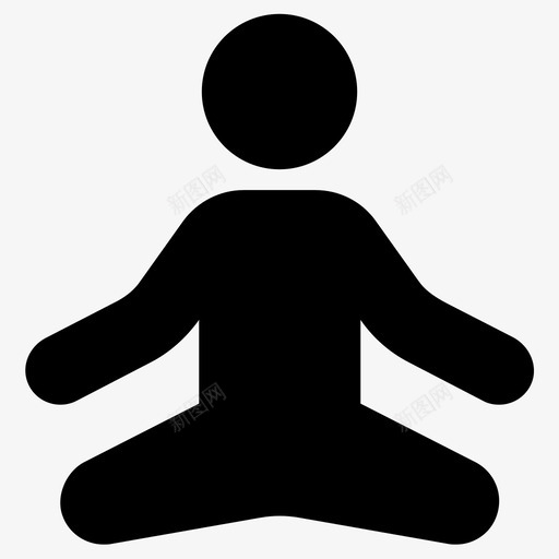 瑜伽平静的头脑冥想图标svg_新图网 https://ixintu.com 健康 冥想 姿势 平静的头脑 瑜伽