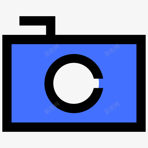 相机夏季98蓝色图标svg_新图网 https://ixintu.com 夏季 相机 蓝色