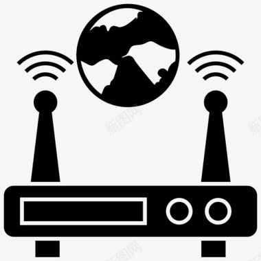 wifi路由器热点wifi调制解调器图标图标