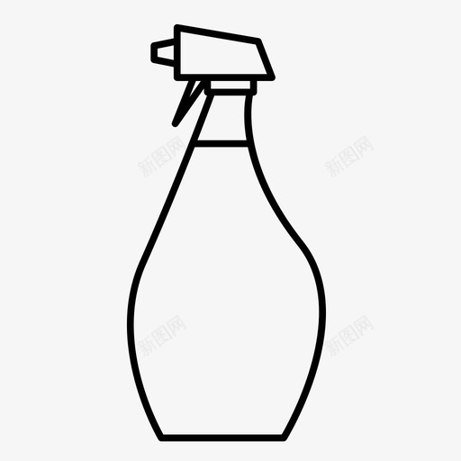 瓶子清洁剂洗涤剂图标svg_新图网 https://ixintu.com 喷雾 水 洗涤剂 液体 清洁剂 瓶子