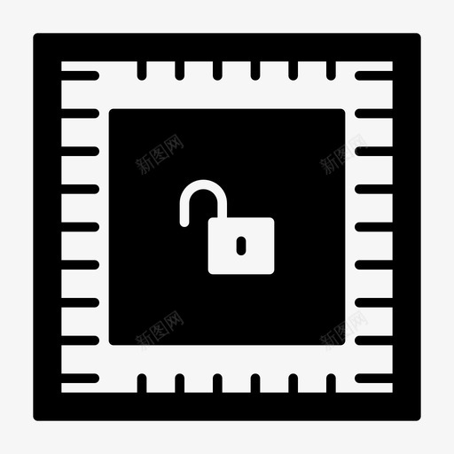 芯片不安全免费微芯片图标svg_新图网 https://ixintu.com 免费 公司图标填充 处理器 微芯片 芯片不安全