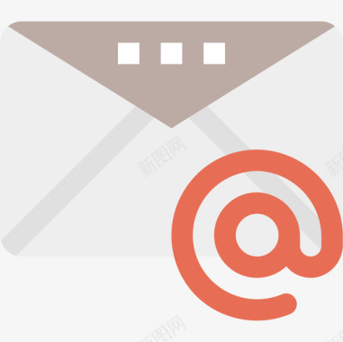 电子邮件社交和通信2扁平图标图标
