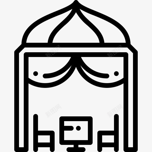 婚礼帐篷椅子装饰图标svg_新图网 https://ixintu.com 伊斯兰 伊斯兰教 婚礼 帐篷 椅子 装饰