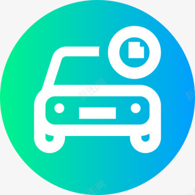 共享汽车公共交通7环形图标图标