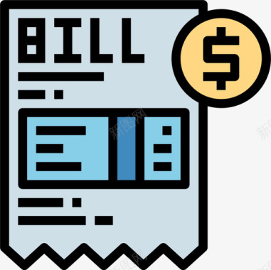 比尔39号销售线性颜色图标图标