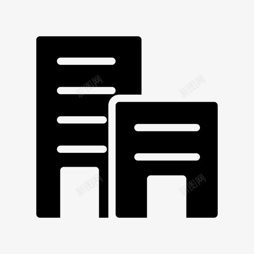 建筑公寓房屋图标svg_新图网 https://ixintu.com 公寓 办公室 建筑 房屋 项目管理线字形