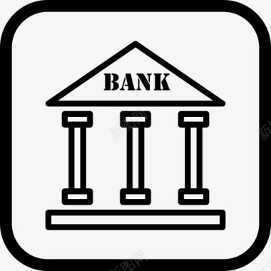 银行银行家建筑图标图标