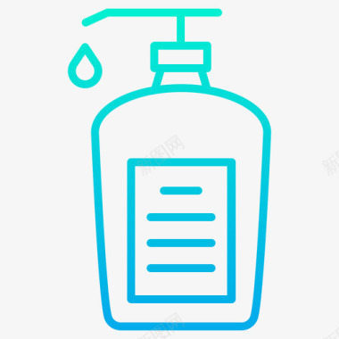 液体肥皂清洁91梯度图标图标