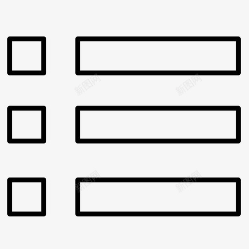 编辑器项目符号列表项目符号图标svg_新图网 https://ixintu.com 列表 文本 符号 细线 编辑器 项目