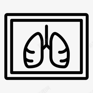 肺部x光医院医学图标图标