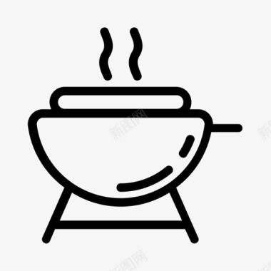 烧烤肉牛排图标图标