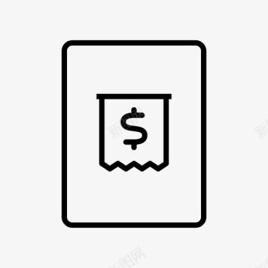帐单收据美元财务图标图标