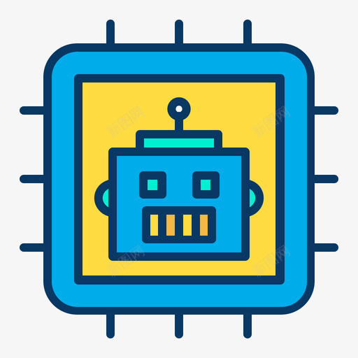 Cpu机器人10线性颜色图标svg_新图网 https://ixintu.com Cpu 机器人 线性 颜色
