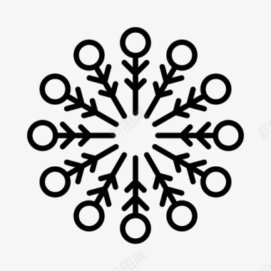 雪花圣诞节新年图标图标