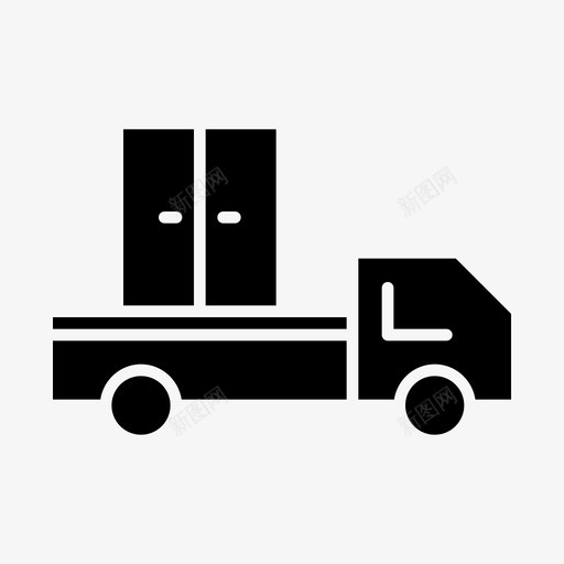 卡车货物汽车交付起重机卡车图标svg_新图网 https://ixintu.com 交付 卡车 字形 拖车 新车 样式 汽车 网页设计 货物 起重机