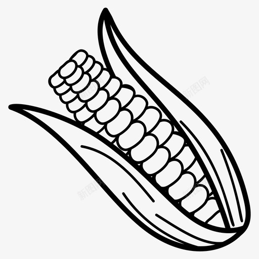 玉米芯玉米成熟玉米图标svg_新图网 https://ixintu.com 图标 度假 成熟 旅游 玉米 野餐 黄玉米