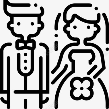 新娘婚礼201直系图标图标