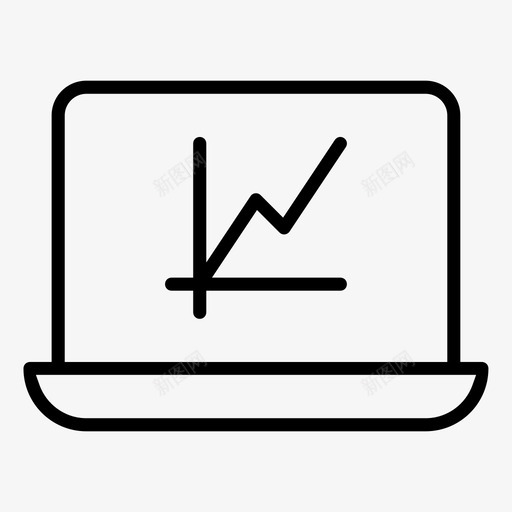 图表条形图笔记本电脑图标svg_新图网 https://ixintu.com 图表 折线图 条形图 笔记本电脑 营销