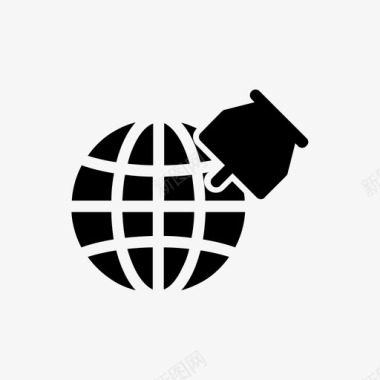 全球通讯地球图标图标