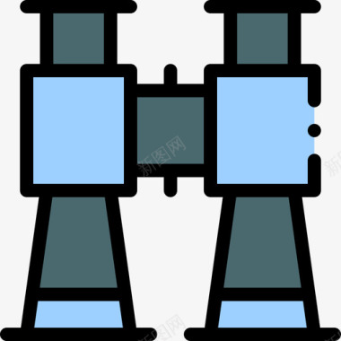 双筒望远镜使用24线性颜色图标图标