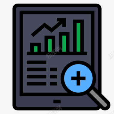 数据分析技术中断2线性颜色图标图标