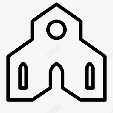 教堂信仰上帝图标图标