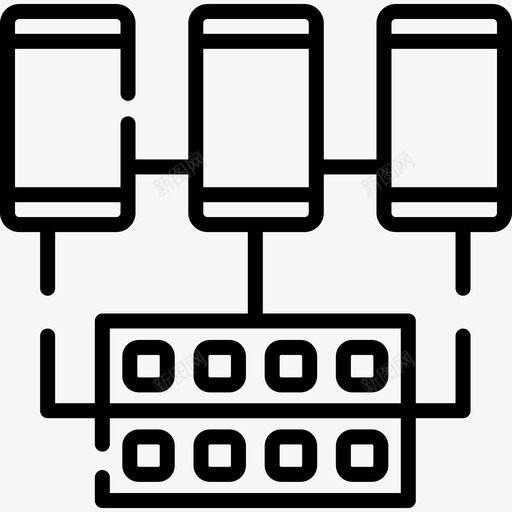 网络互联网技术21线性图标svg_新图网 https://ixintu.com 互联网 技术 线性 网络