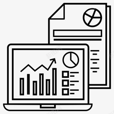 在线图形报告会计报告效率报告图标图标