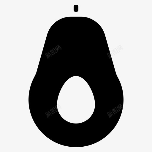 鳄梨食品新鲜图标svg_新图网 https://ixintu.com 健康 固体 新鲜 水果 蔬菜 食品 鳄梨
