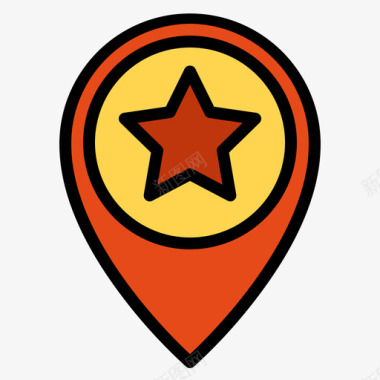 星号导航地图3线颜色图标图标