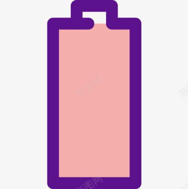 电池基本款60线性颜色图标图标