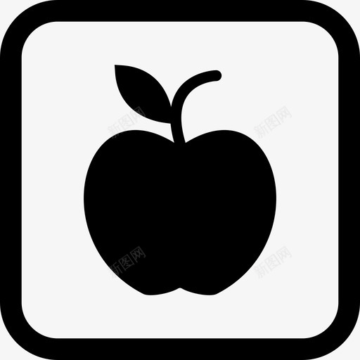 苹果吃水果图标svg_新图网 https://ixintu.com 健康 吃 水果 苹果 食物