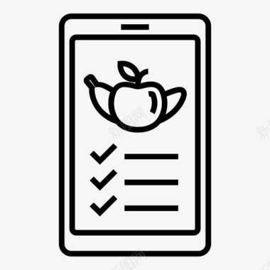 食品营养应用水果手机图标图标