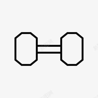 哑铃二头肌健美图标图标