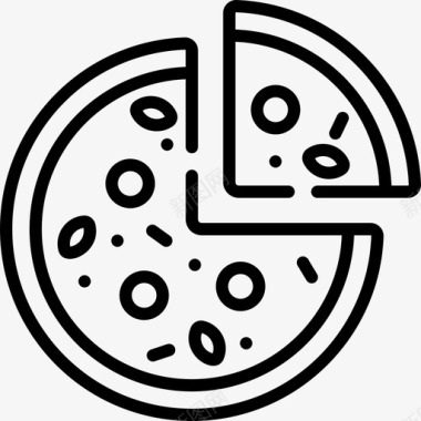 披萨国际食品14直系图标图标