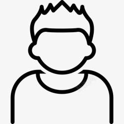 头皮解剖头发解剖学男孩图标高清图片