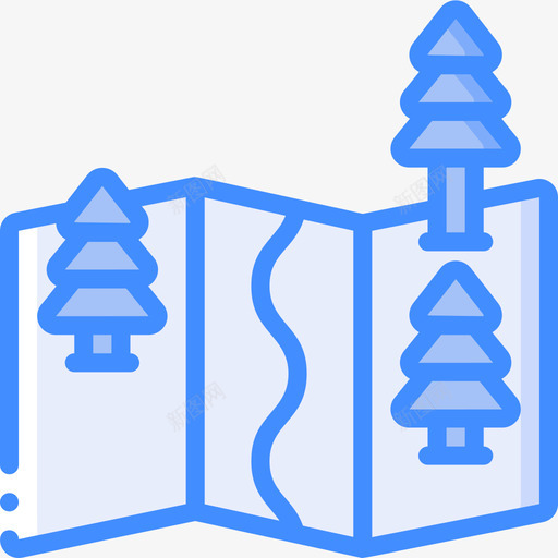 地图丛林17蓝色图标svg_新图网 https://ixintu.com 丛林17 地图 蓝色
