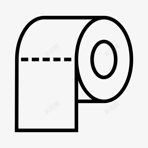 卫生纸卷清洁图标svg_新图网 https://ixintu.com 卫生纸卷 清洁