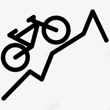 山地自行车自行车登山图标图标