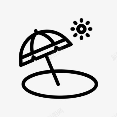 伞海图标图标
