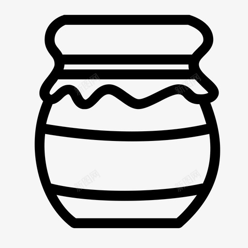 蜂蜜罐食品杂货店图标svg_新图网 https://ixintu.com 杂货店 果酱 派对 蜂蜜 蜜罐 食品