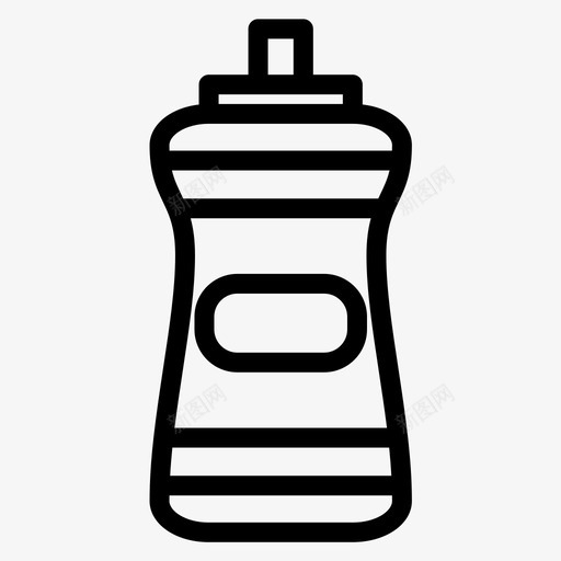 饮料瓶子运动图标svg_新图网 https://ixintu.com 瓶子 粗体 线条 运动 饮料
