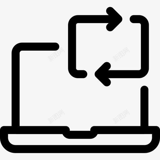 更新设备笔记本电脑插件图标svg_新图网 https://ixintu.com 加载 同步 插件 新设备 更新 电脑 笔记本 重新